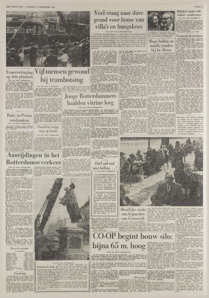 Vrije Volk (17 september 1963) Erasmus wordt weggetakeld